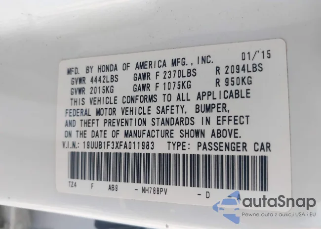 19UUB1F3XFA011983: 43143671