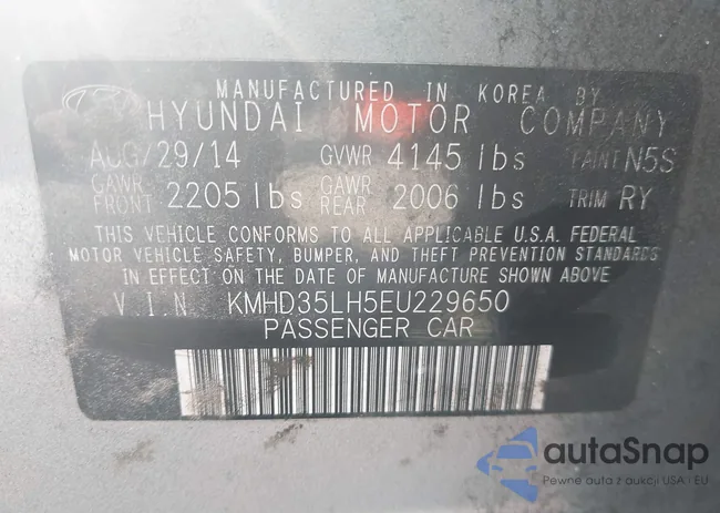 KMHD35LH5EU229650: 43143868