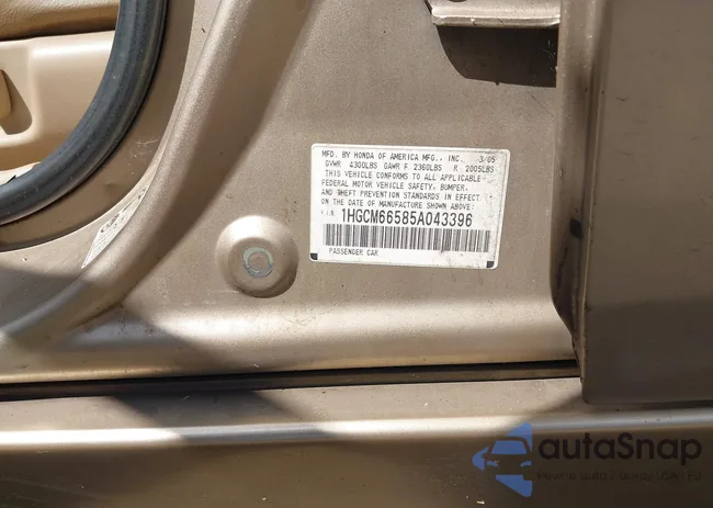 1HGCM66585A043396: 43145418