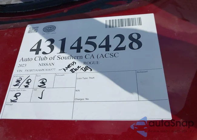 5N1BT3AA6PC816577: 43145428