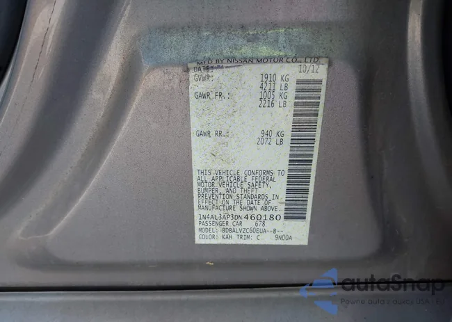 1N4AL3AP3DN460180: 43145627