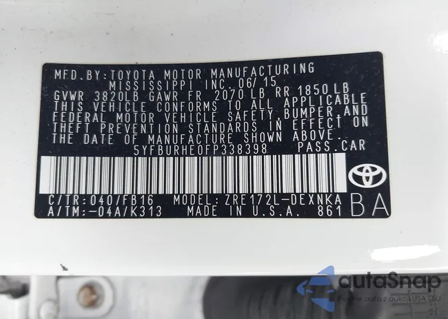 5YFBURHE0FP338398: 43144788