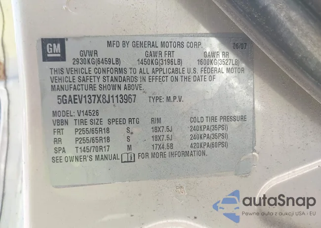 5GAEV137X8J113967: 43144852