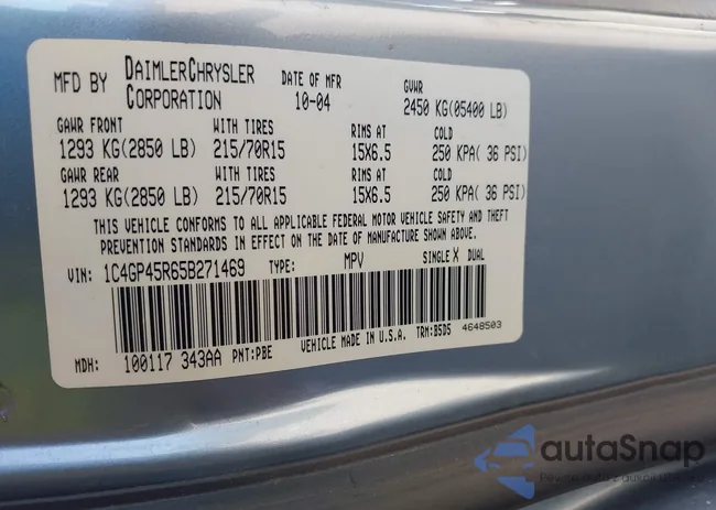 1C4GP45R65B271469: 43144907