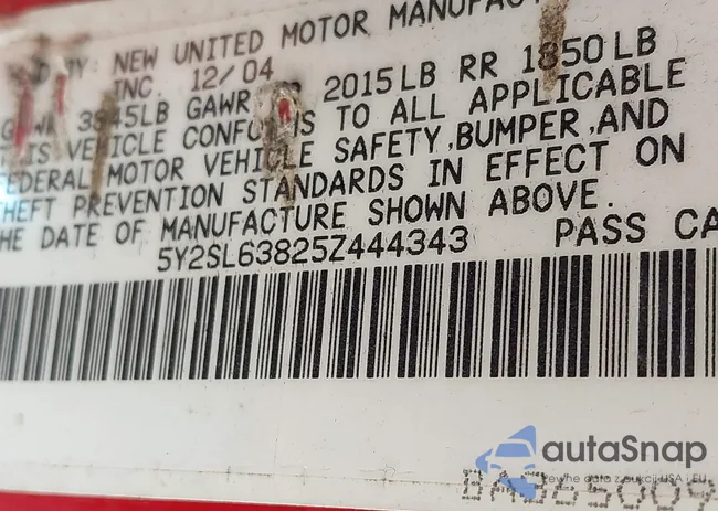 5Y2SL63825Z444343: 43145019