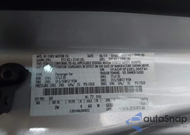 1FADP3F22EL355741: 43145057