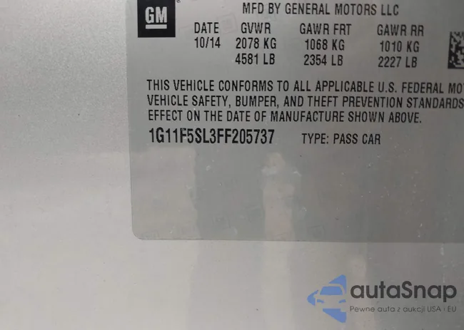 1G11F5SL3FF205737: 43146114