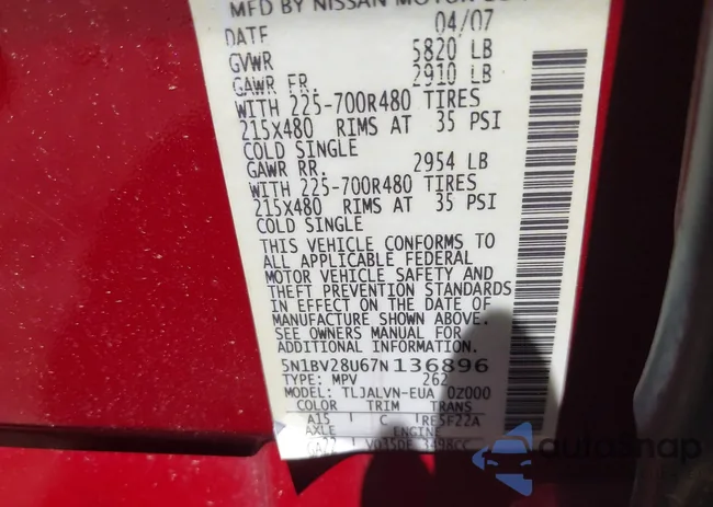 5N1BV28U67N136896: 43146154