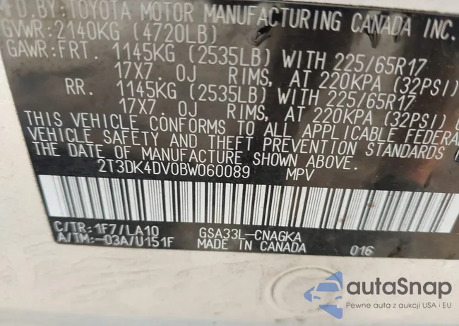 2T3DK4DV0BW060089: 43146155