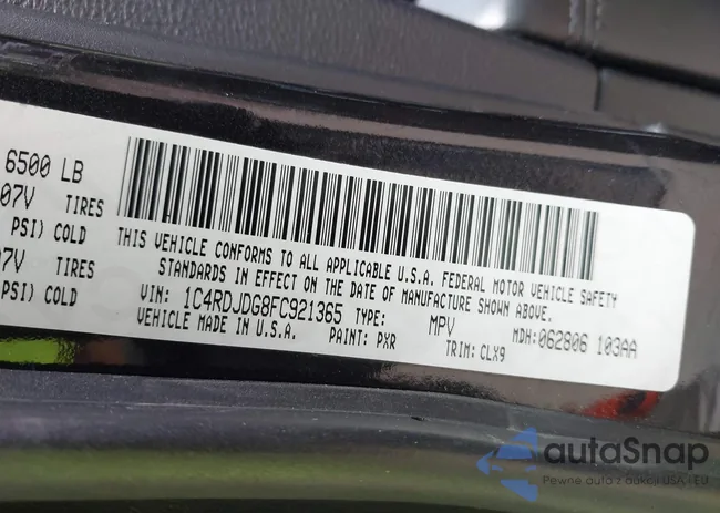 1C4RDJDG8FC921365: 43146156