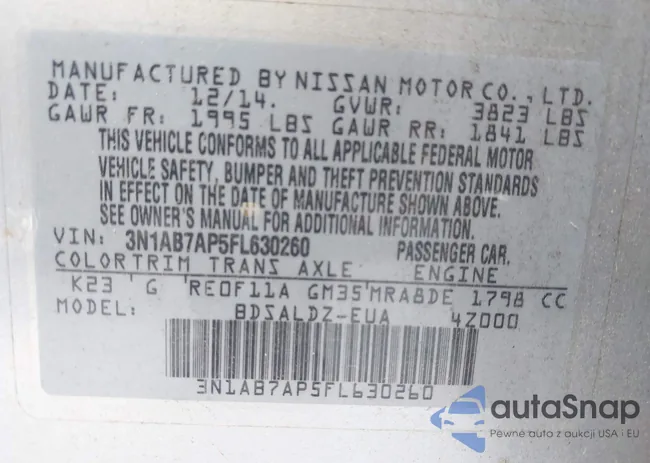 3N1AB7AP5FL630260: 43146186