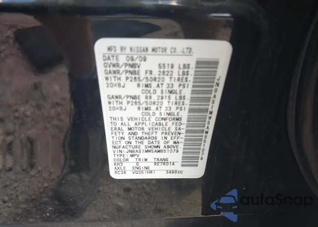 JN8AS1MW5AM851079: 43146227