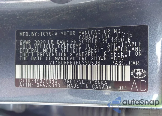 2T1BURHE4FC339506: 43146241