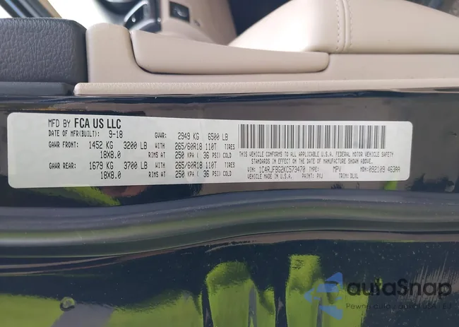 1C4RJFBG2KC573470: 43146323