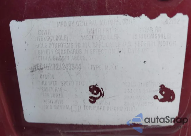 1GNEC16Z72J243544: 43146329