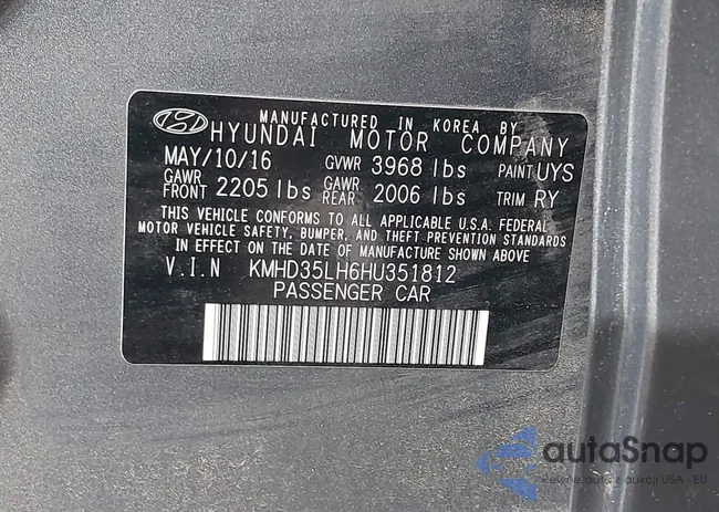 KMHD35LH6HU351812: 43146333