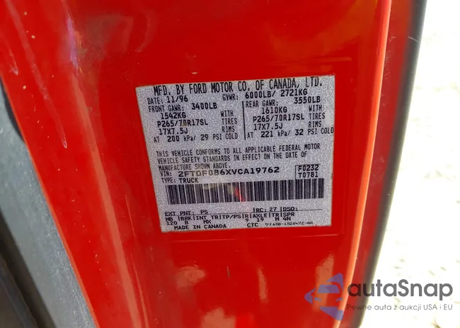 2FTDF086XVCA19762: 43146339