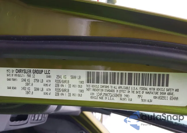 1C4PJMAK7CW169470: 43146344