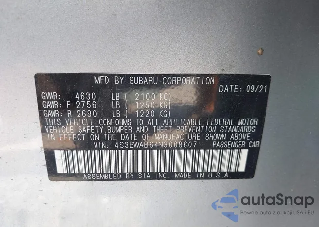 4S3BWAB64N3008607: 43146352