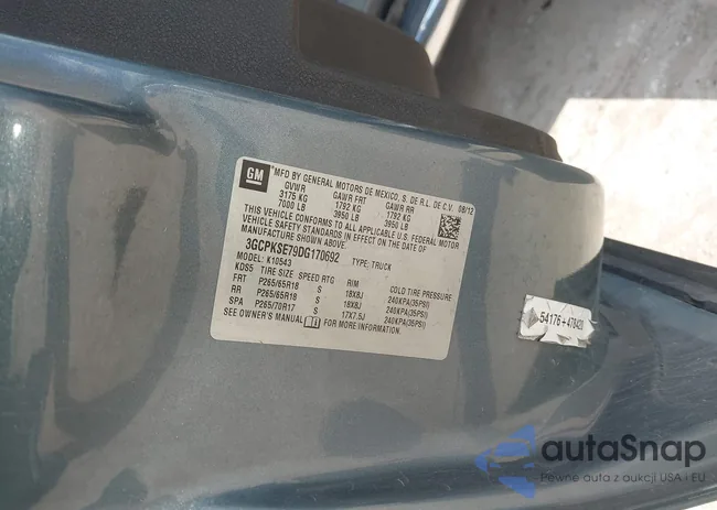 3GCPKSE79DG170692: 43146378