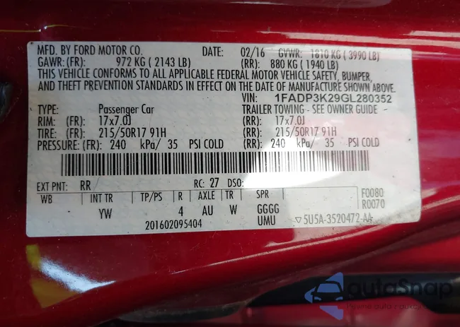 1FADP3K29GL280352: 43146462