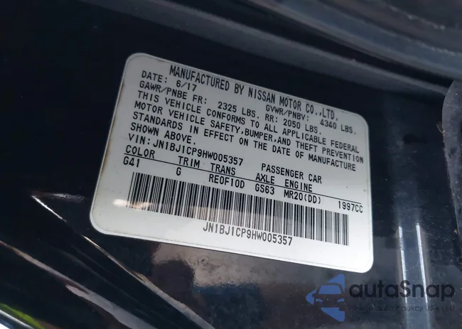 JN1BJ1CP9HW005357: 43146490