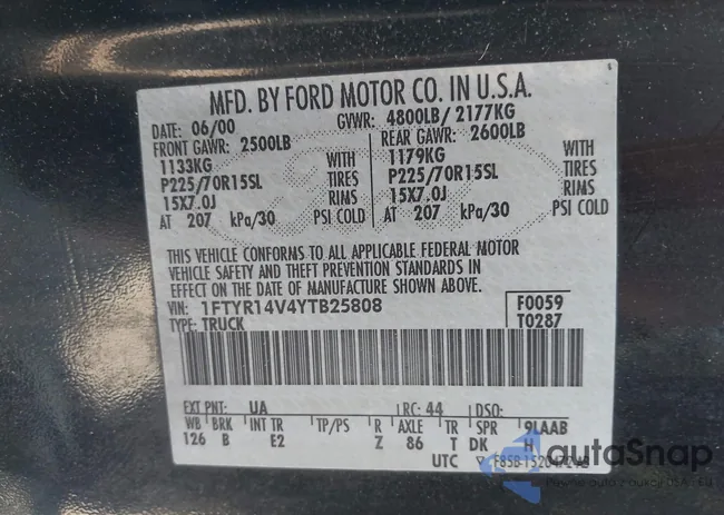 1FTYR14V4YTB25808: 43146536