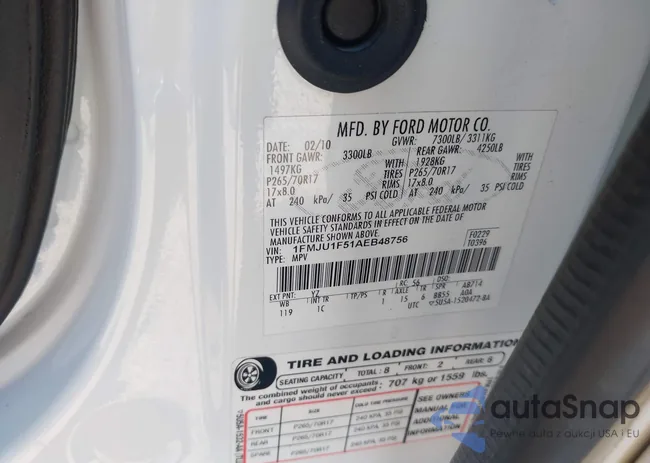 1FMJU1F51AEB48756: 43146570