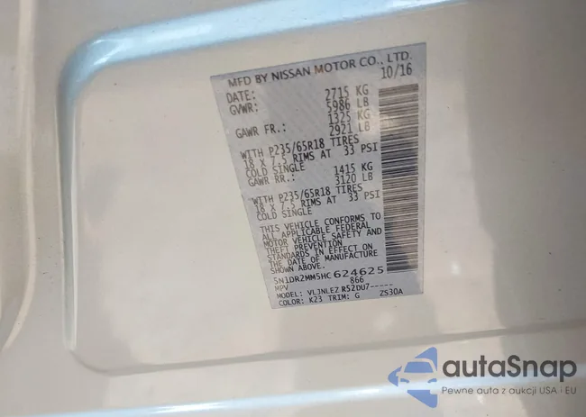 5N1DR2MM5HC624625: 43146574