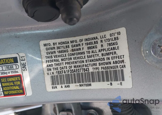 19XFA1F35AE077843: 43146591