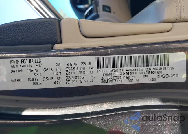 1C4RJEBGXJC131268: 43145810