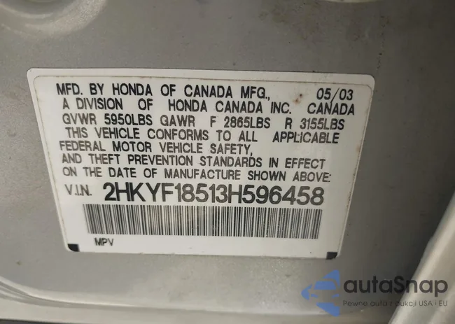 2HKYF18513H596458: 43145848