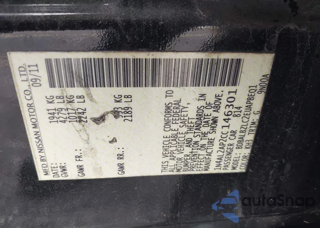 1N4AL2AP2CC146301: 43145867