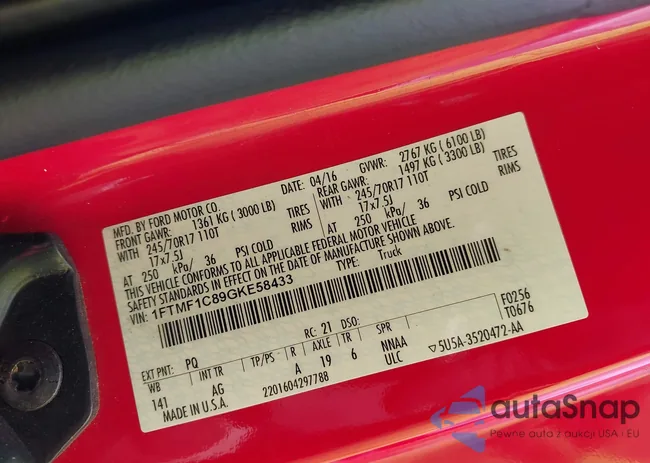 1FTMF1C89GKE58433: 43147131