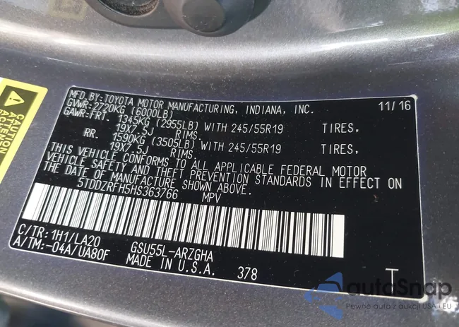 5TDDZRFH5HS363766: 43147206