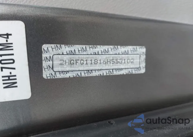 2HGFG11816H553102: 43147348