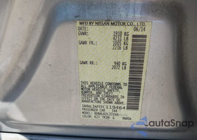 1N4AL3AP2FC119464: 43147349