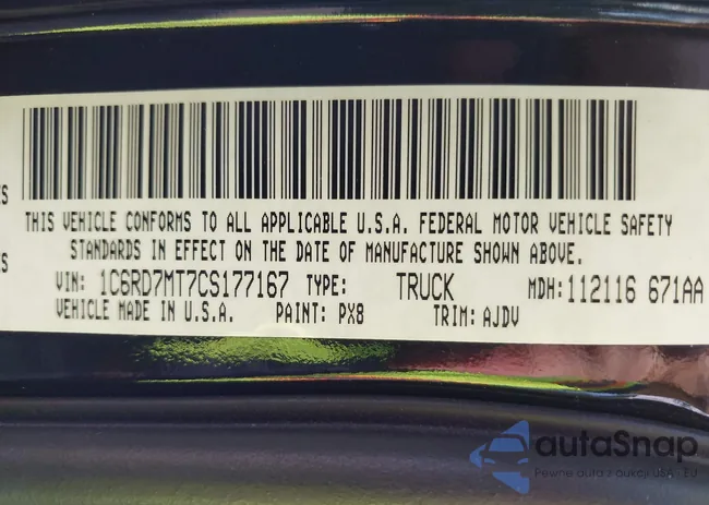 1C6RD7MT7CS177167: 43147540