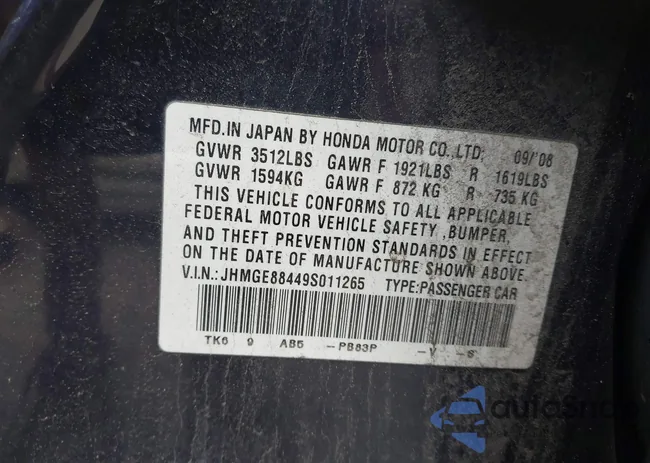 JHMGE88449S011265: 43147615