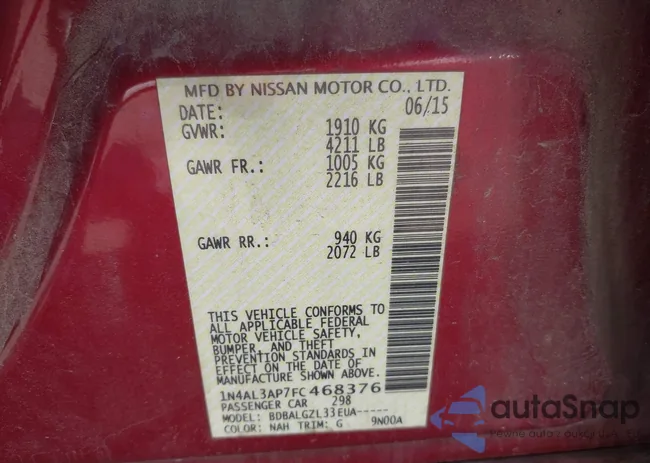 1N4AL3AP7FC468376: 43146753