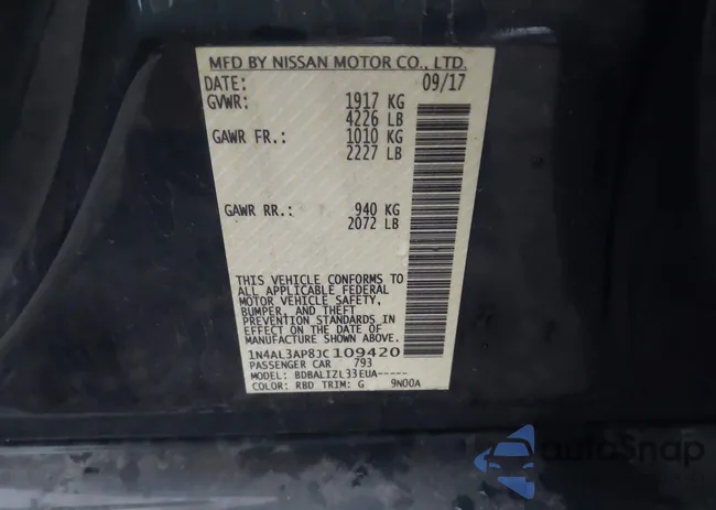 1N4AL3AP8JC109420: 43146901