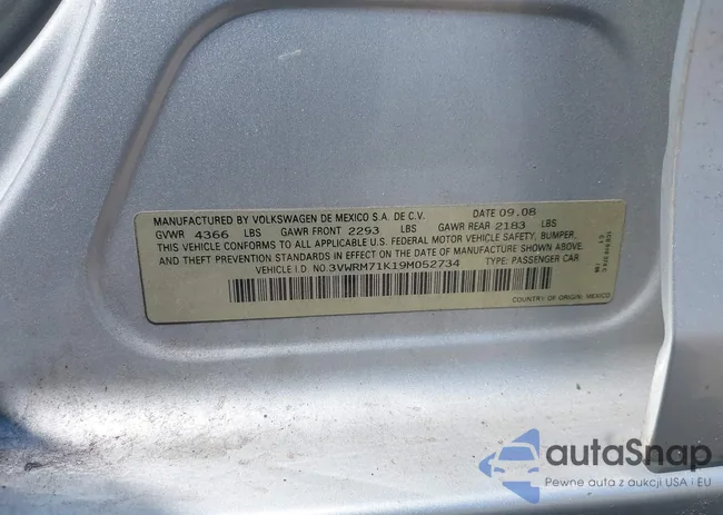 3VWRM71K19M052734: 43148080