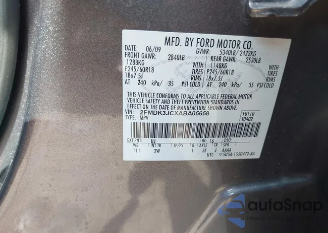 2FMDK3JCXABA05658: 43148233