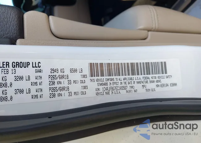 1C4RJFBG7EC103567: 43148330