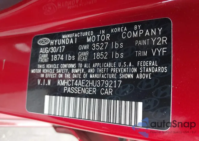 KMHCT4AE2HU379217: 43148366