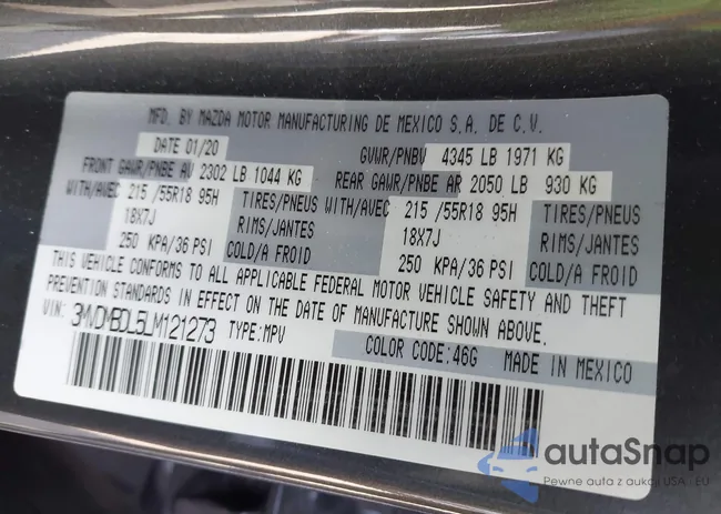 3MVDMBDL5LM121273: 43148377