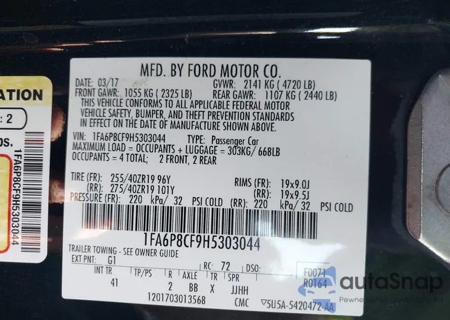 1FA6P8CF9H5303044: 43148609