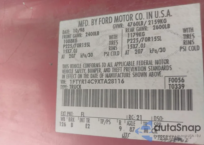 1FTYR14C9XTA28116: 43147678