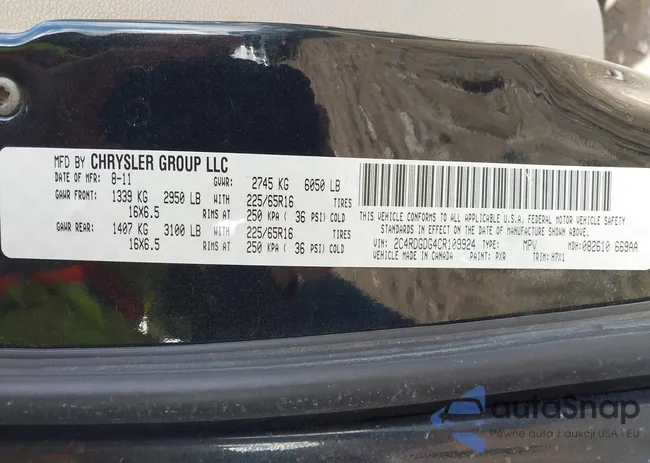 2C4RDGDG4CR109924: 43147724