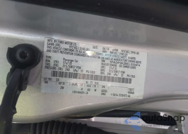 1FADP3K28EL333474: 43147803